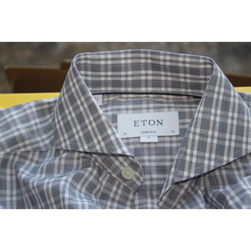 ETON 36 / 14 / XS Super Slim Spread Collar Shirt Made Europe
